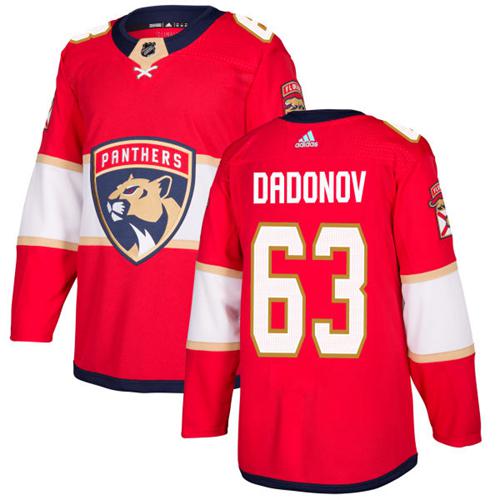 Adidas Florida Panthers 63 Evgenii Dadonov Red Home Authentic Stitched Youth NHL Jersey